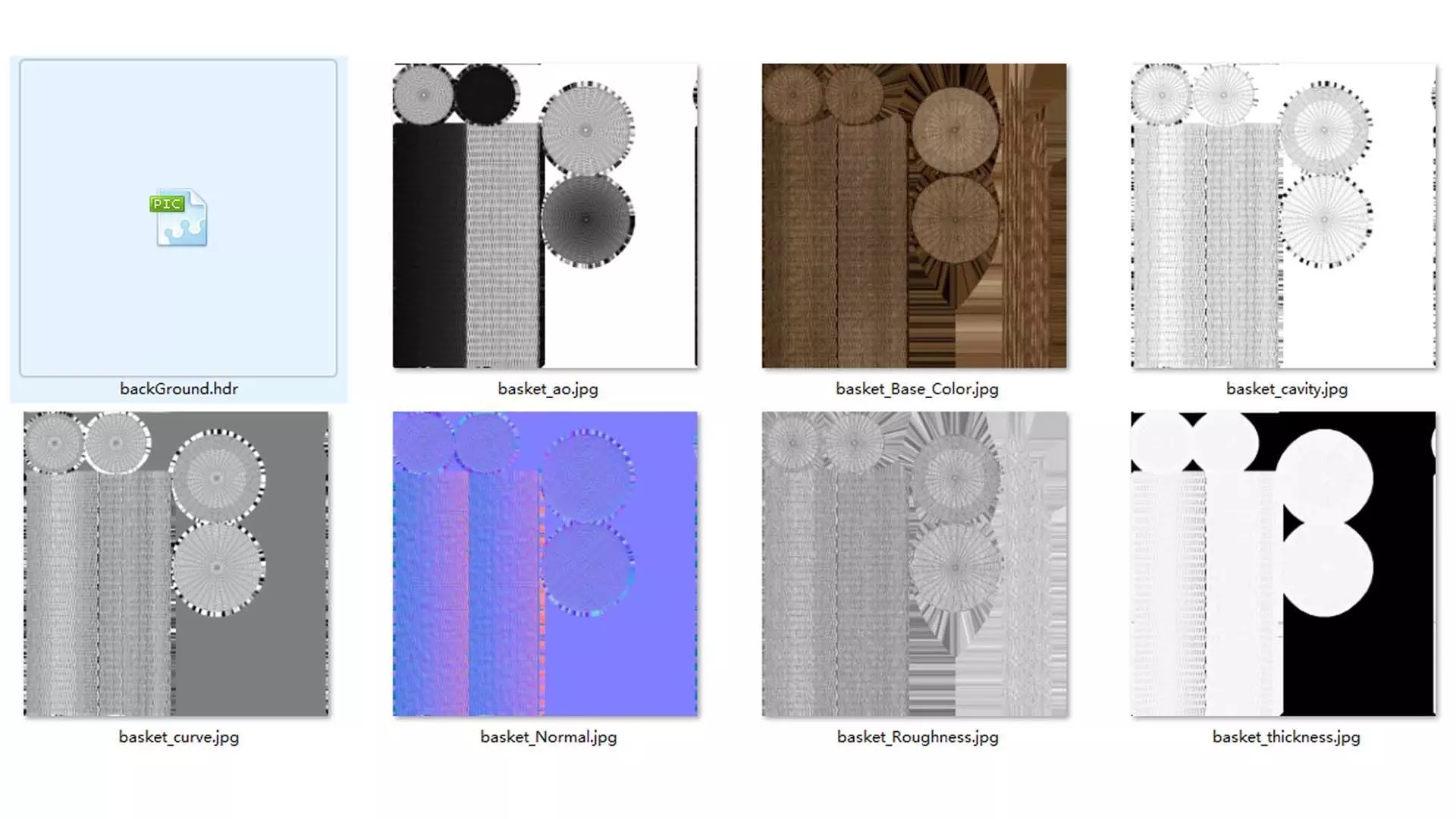 basket Low-poly 3D model_7