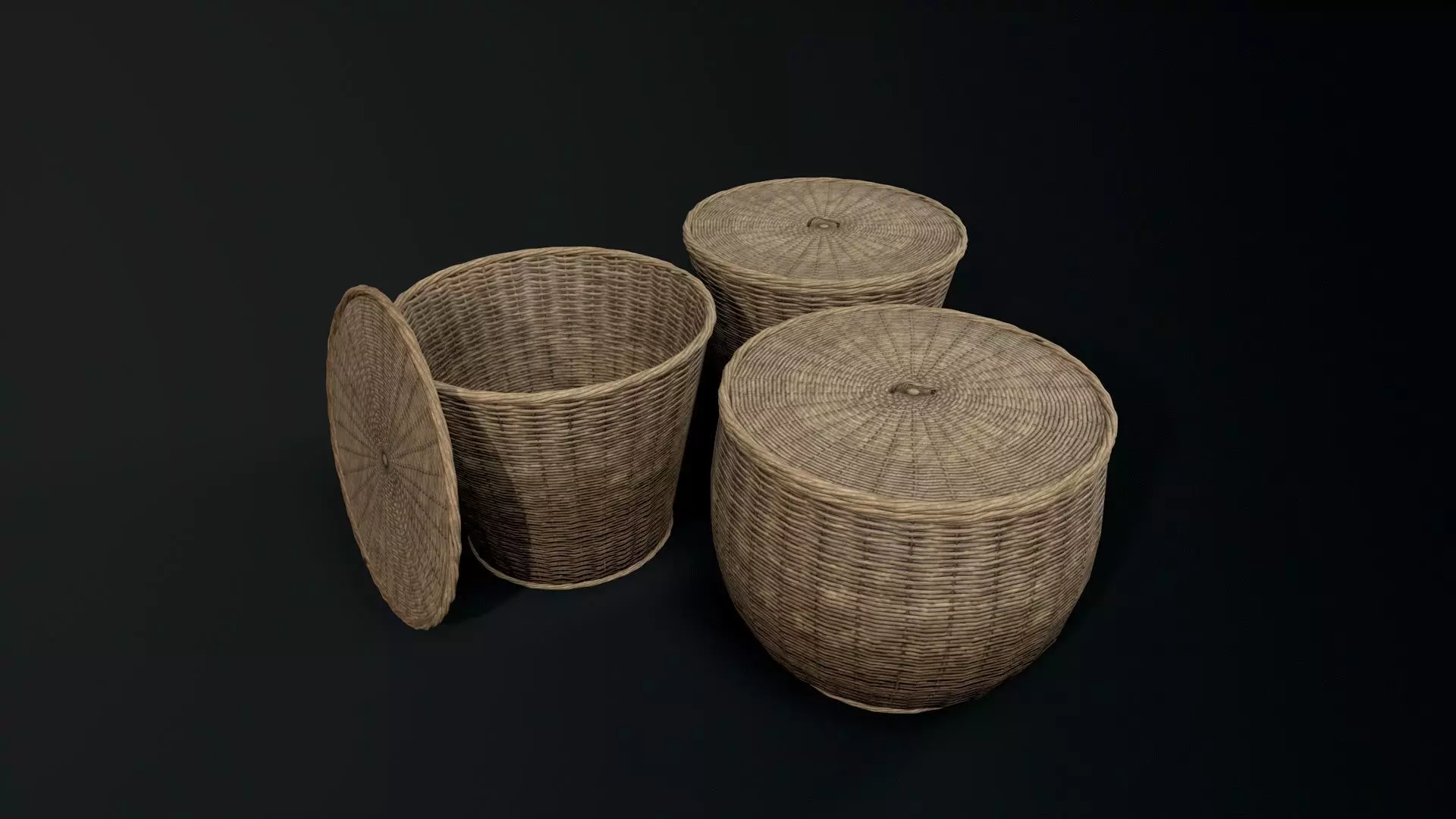 basket Low-poly 3D model_0