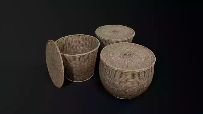 basket Low-poly 3D model