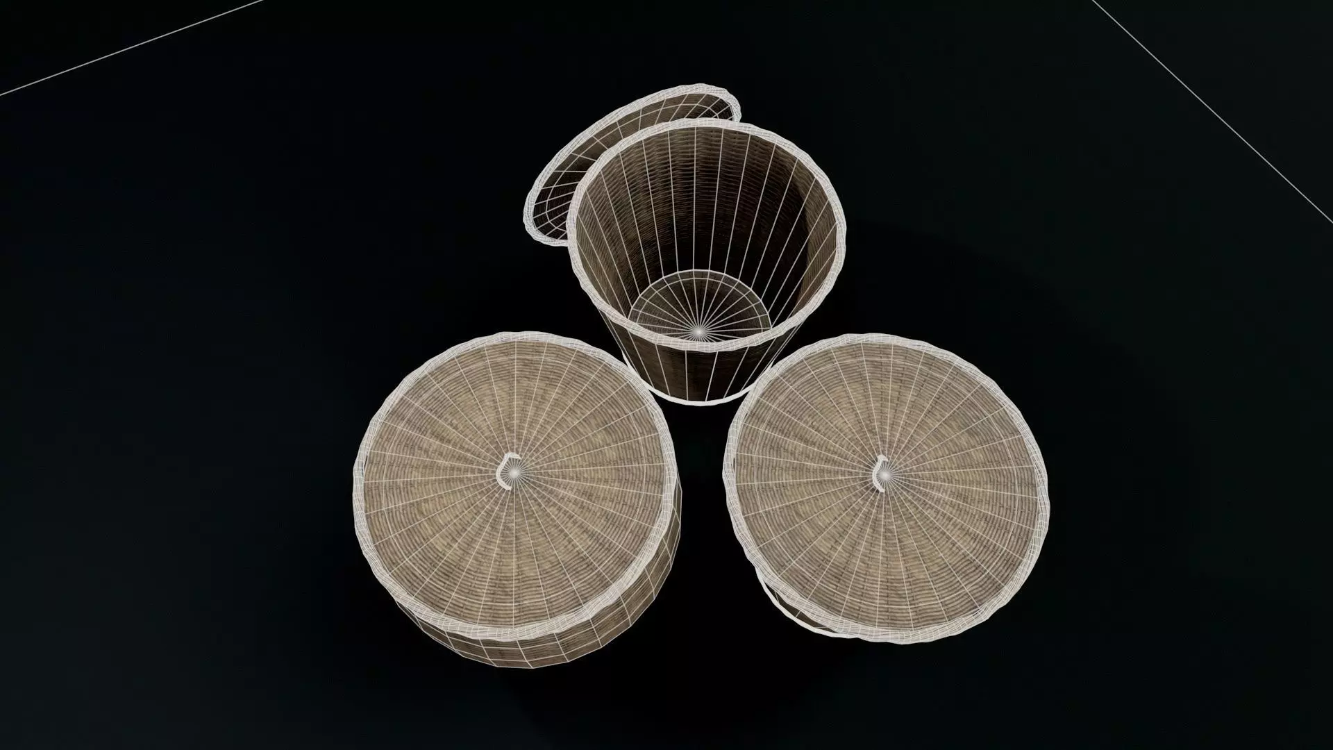 basket Low-poly 3D model_6