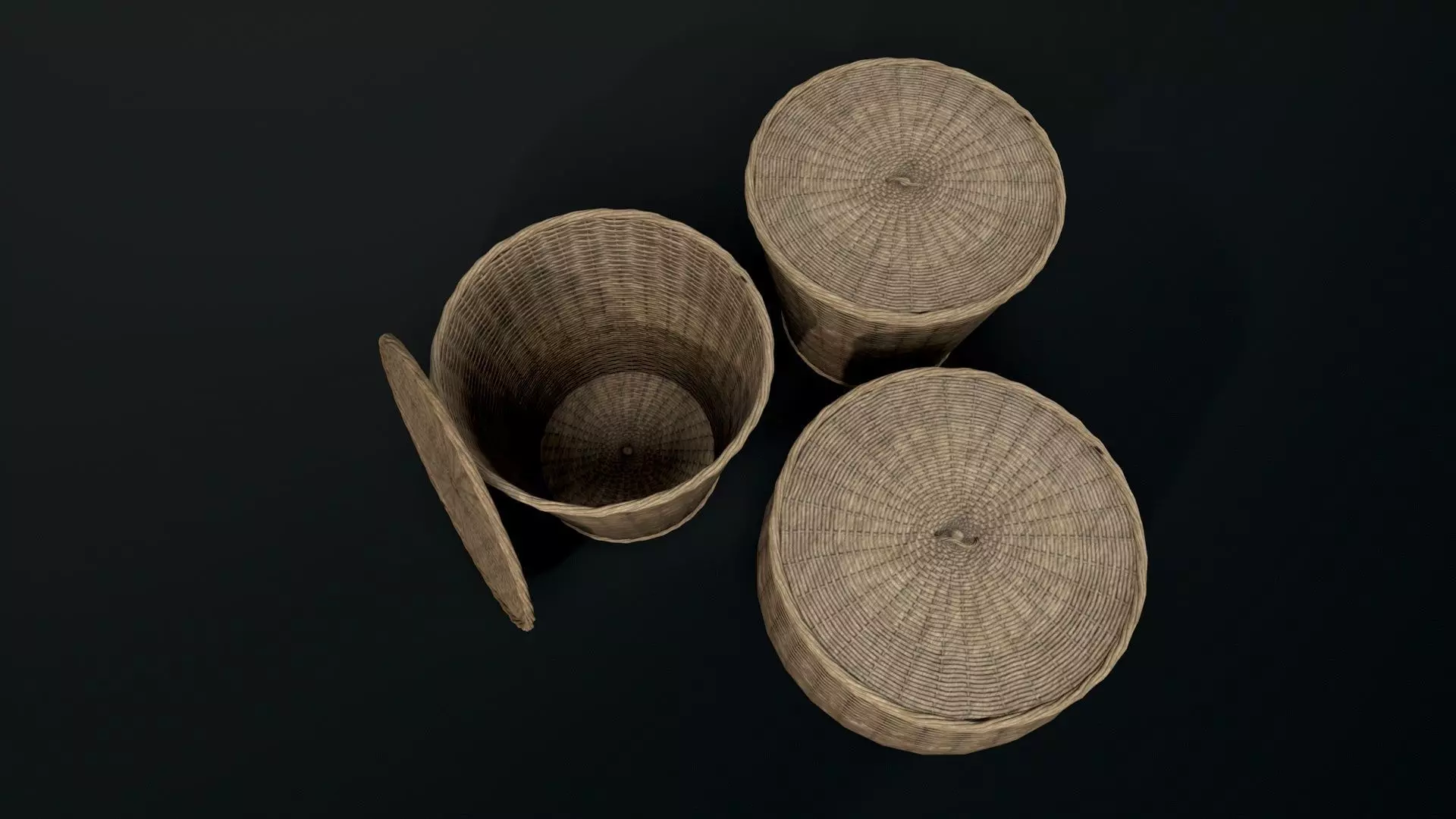 basket Low-poly 3D model_1
