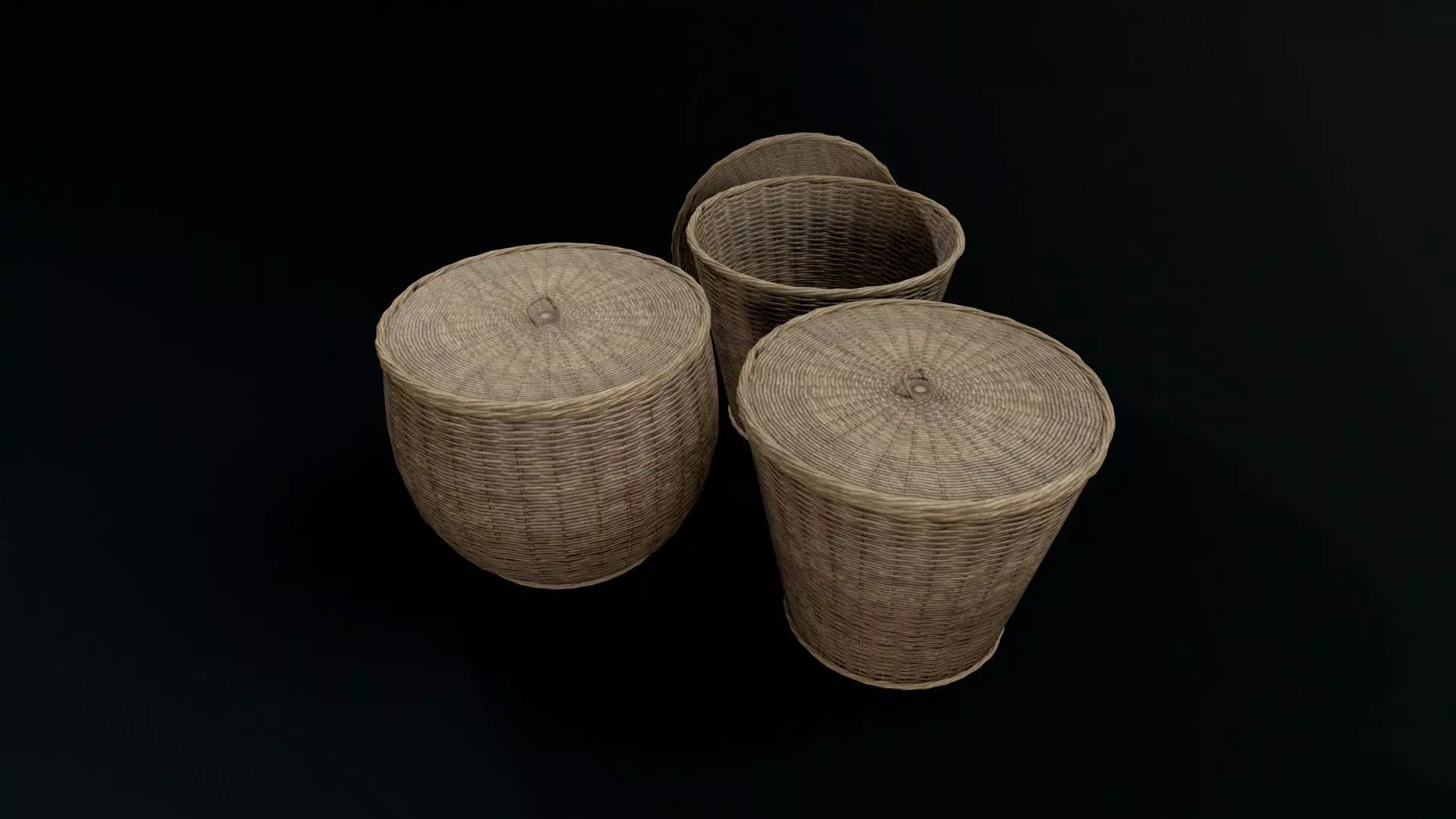 basket Low-poly 3D model_4