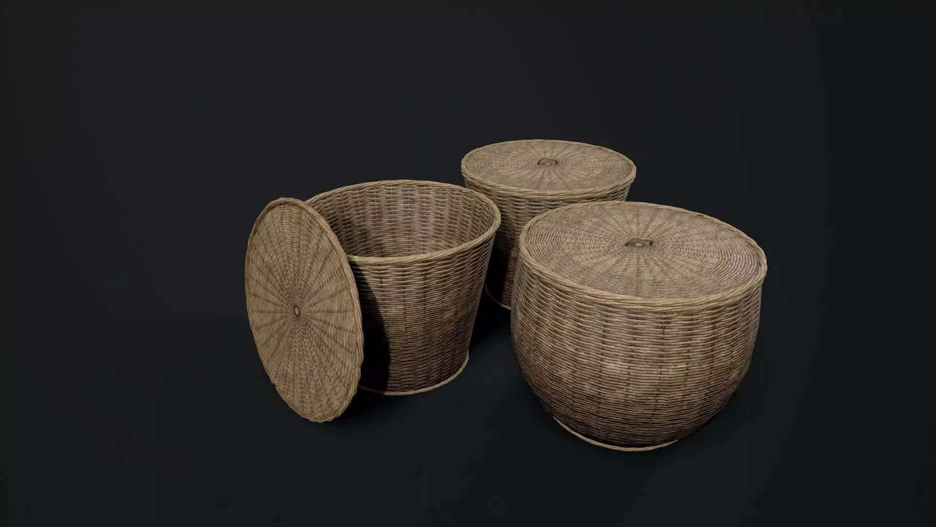 basket Low-poly 3D model_2