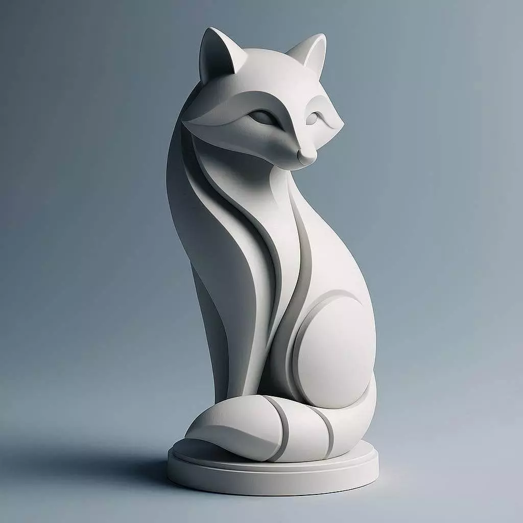 Minimalist Raccoon Sculpture 3D print model