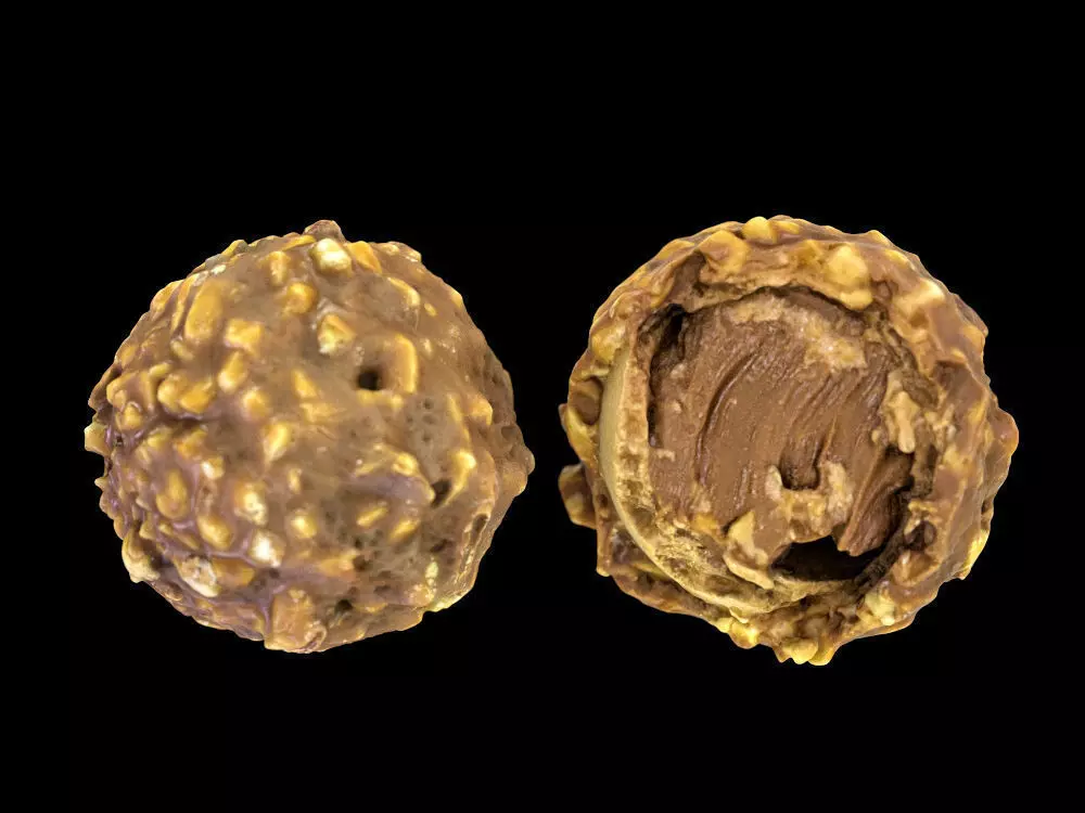 Chocolate bonbon kit - Closed and Bitten 3D model_0
