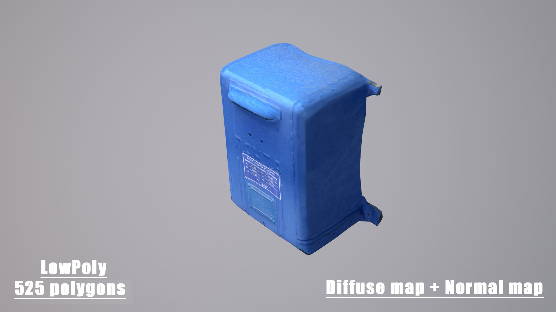 Mailbox Low-poly 3D model_12