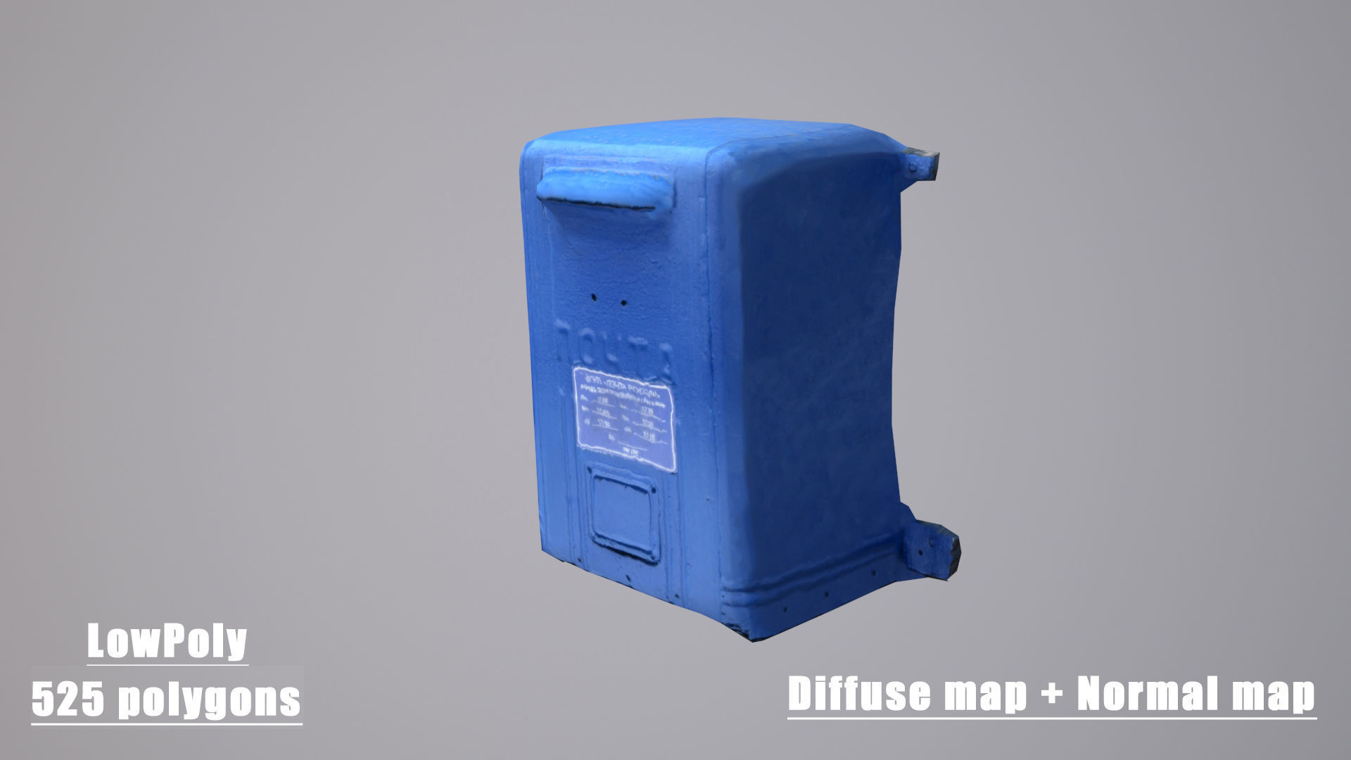 Mailbox Low-poly 3D model_10