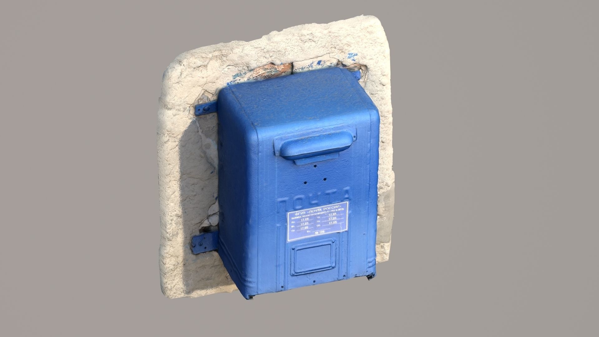Mailbox Low-poly 3D model_4