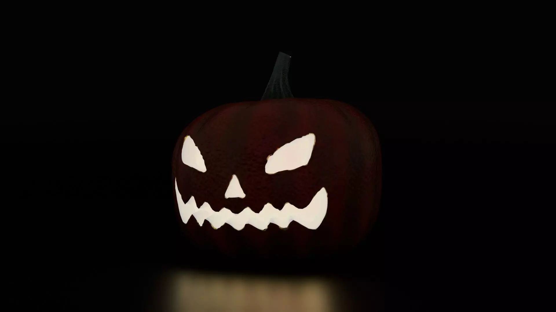 Halloween Pumpkin Low-poly 3D model_2