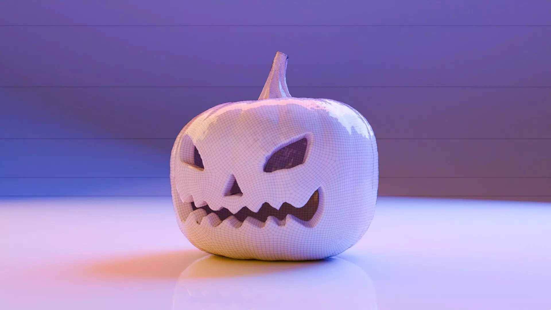 Halloween Pumpkin Low-poly 3D model_1