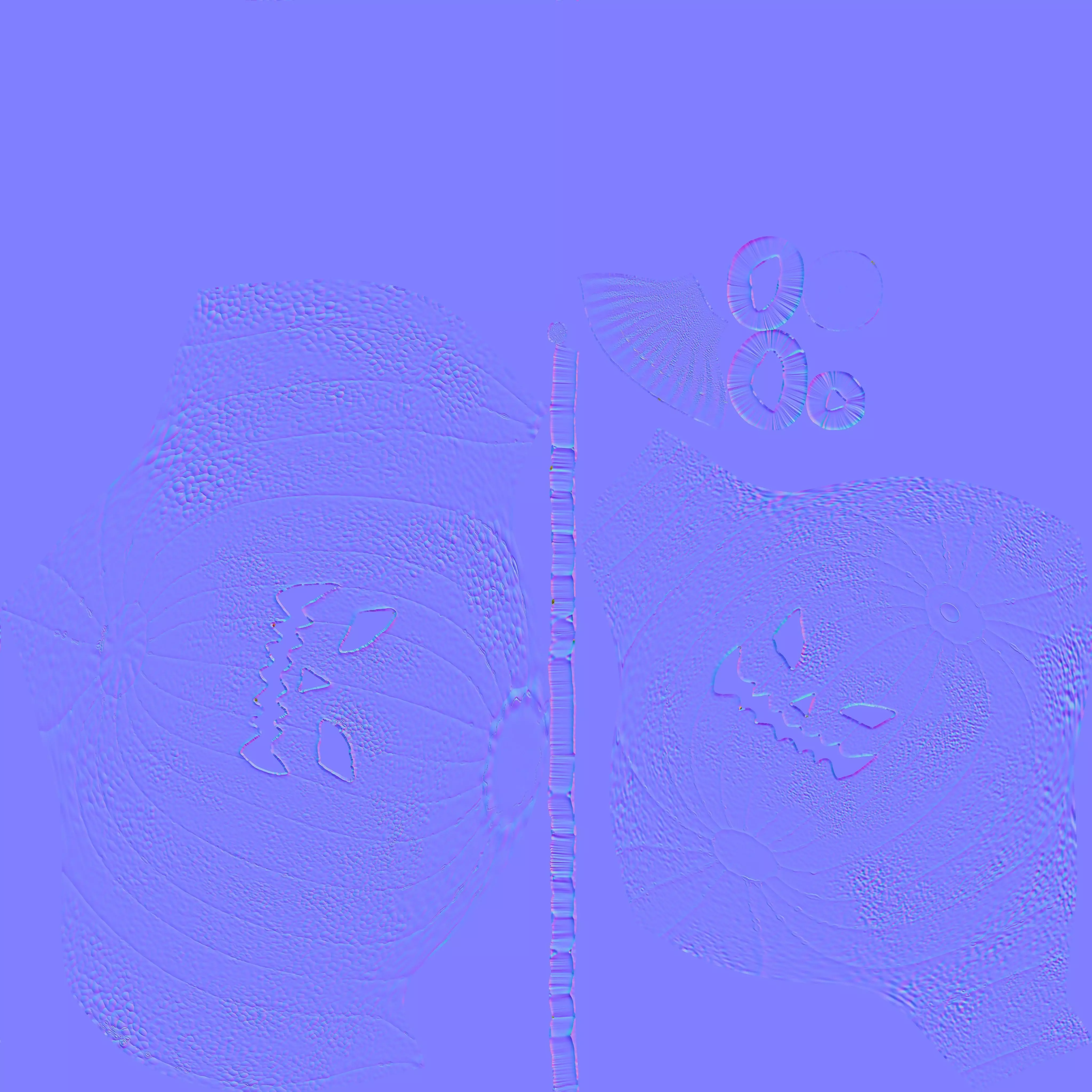 Halloween Pumpkin Low-poly 3D model_4