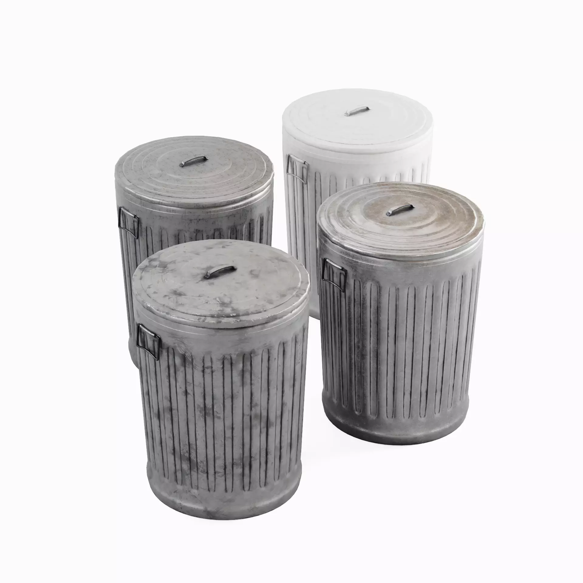 Trash Can Pack 3D Model Collection_0