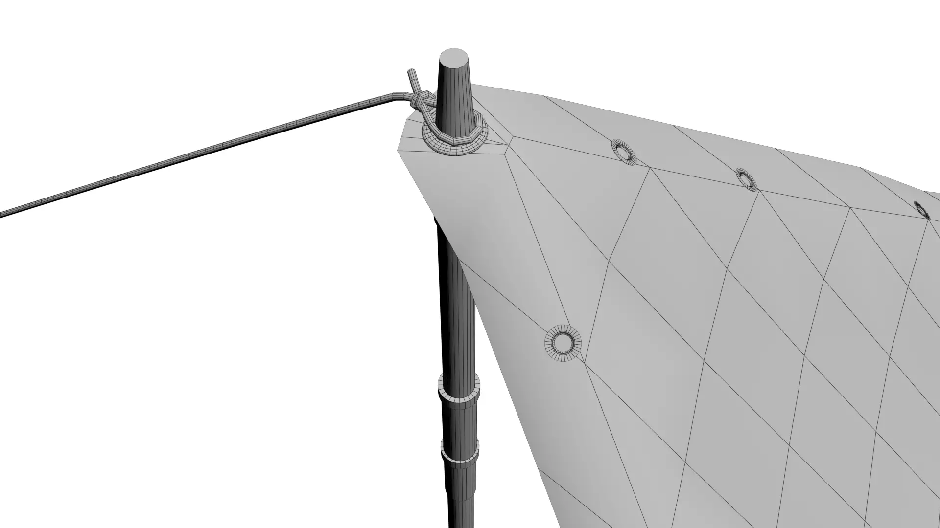 Wehrmacht tent - Einerzelt Low-poly 3D model_17