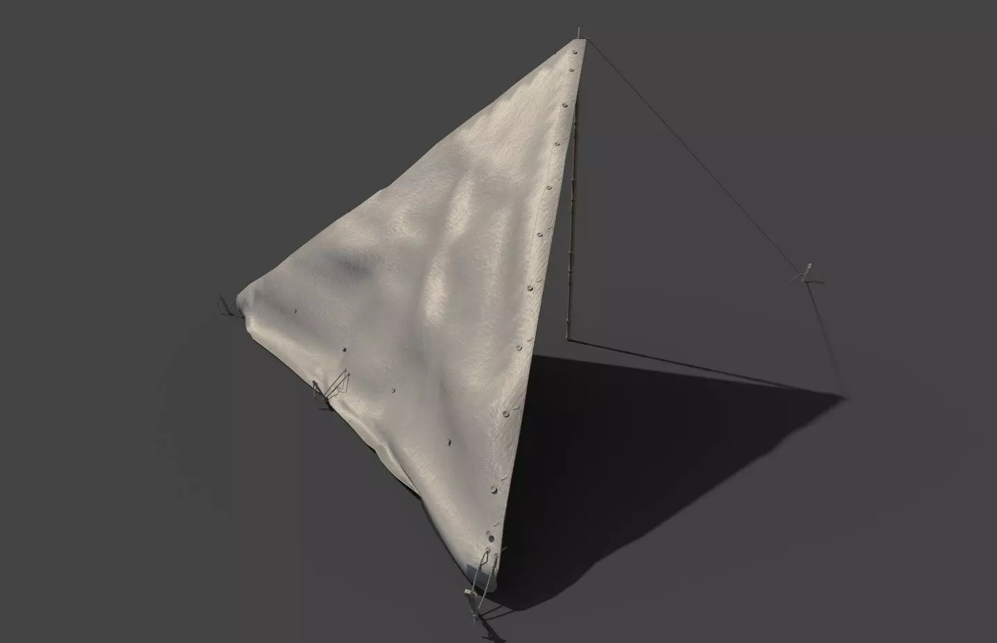 Wehrmacht tent - Einerzelt Low-poly 3D model_13