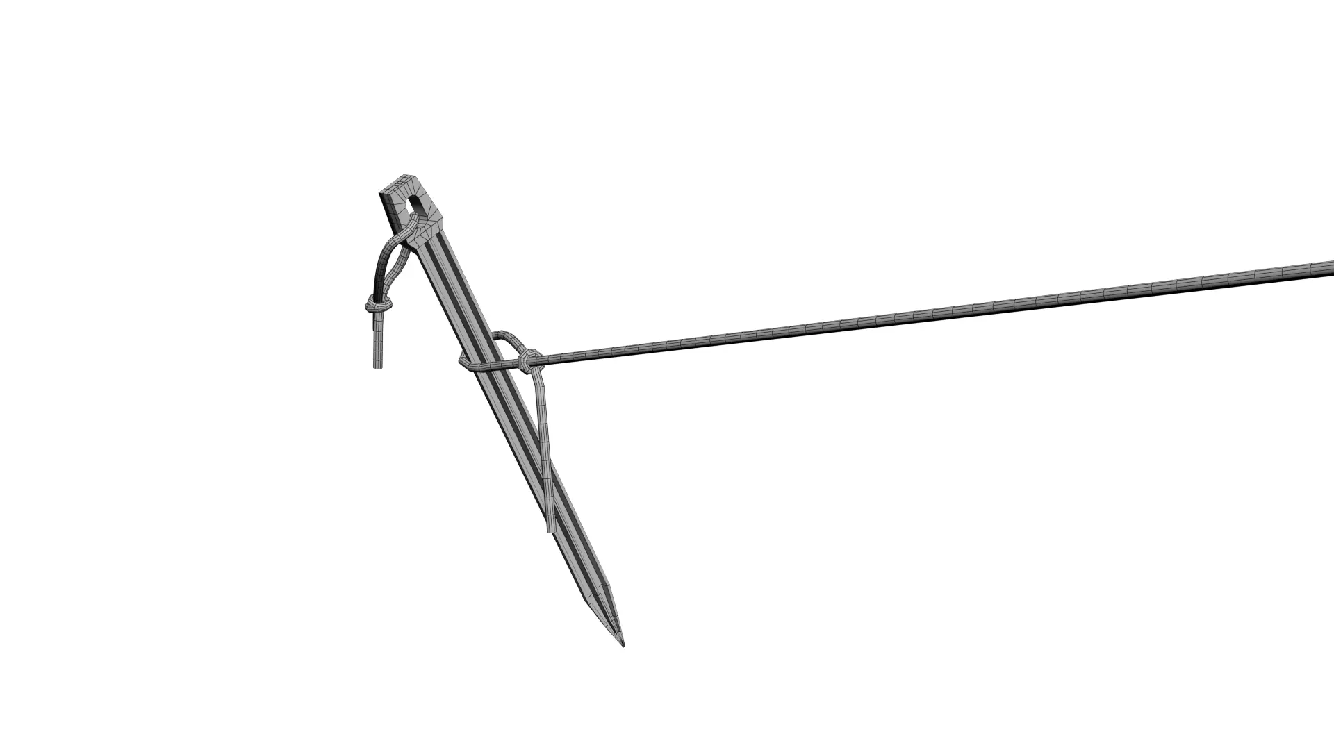 Wehrmacht tent - Einerzelt Low-poly 3D model_18