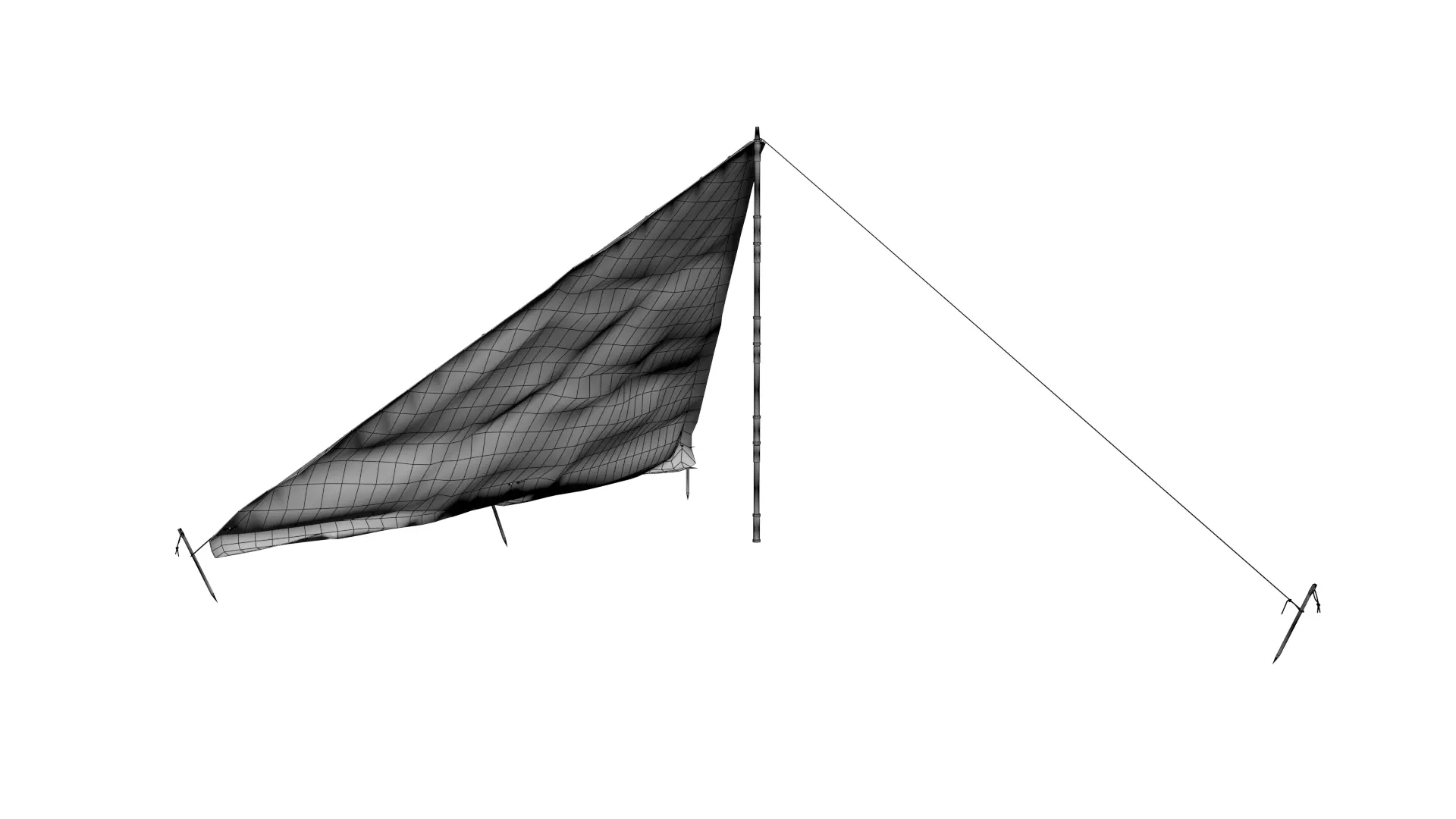 Wehrmacht tent - Einerzelt Low-poly 3D model_15