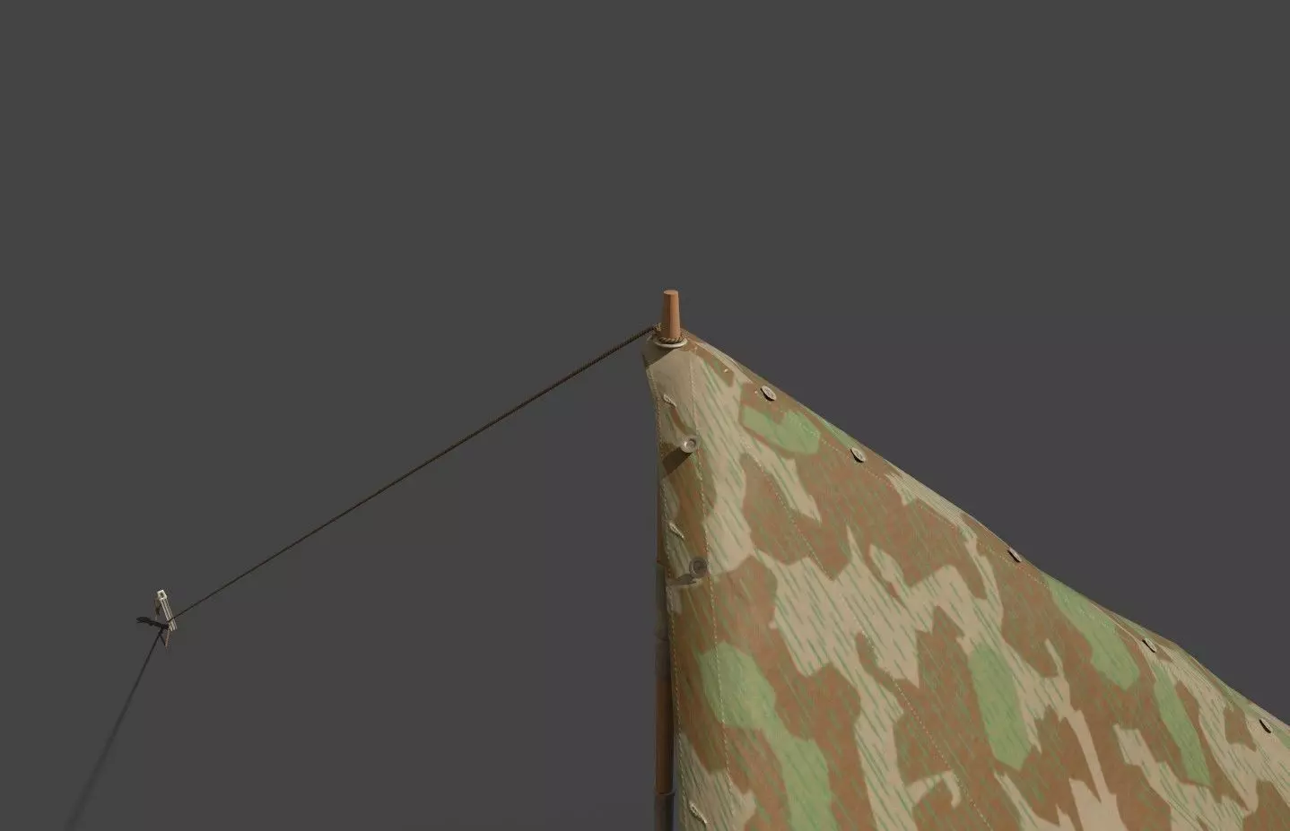 Wehrmacht tent - Einerzelt Low-poly 3D model_7