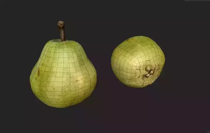 Pear M09 Low-poly 3D model 2