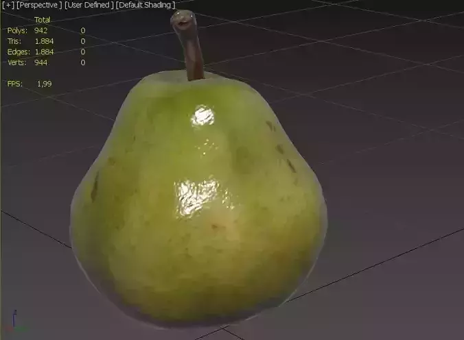 Pear M09 Low-poly 3D model 3