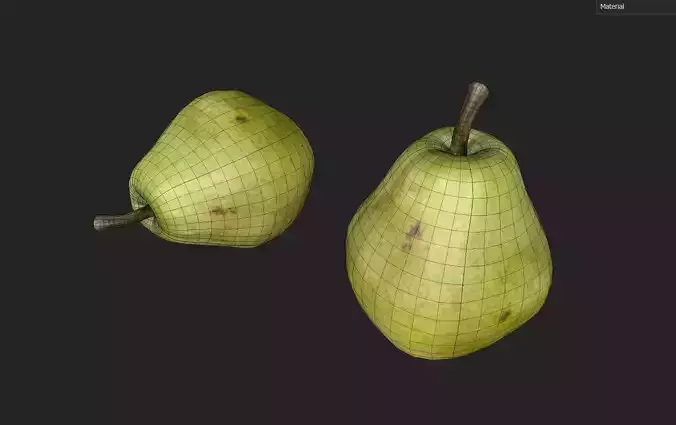 Pear M09 Low-poly 3D model 7