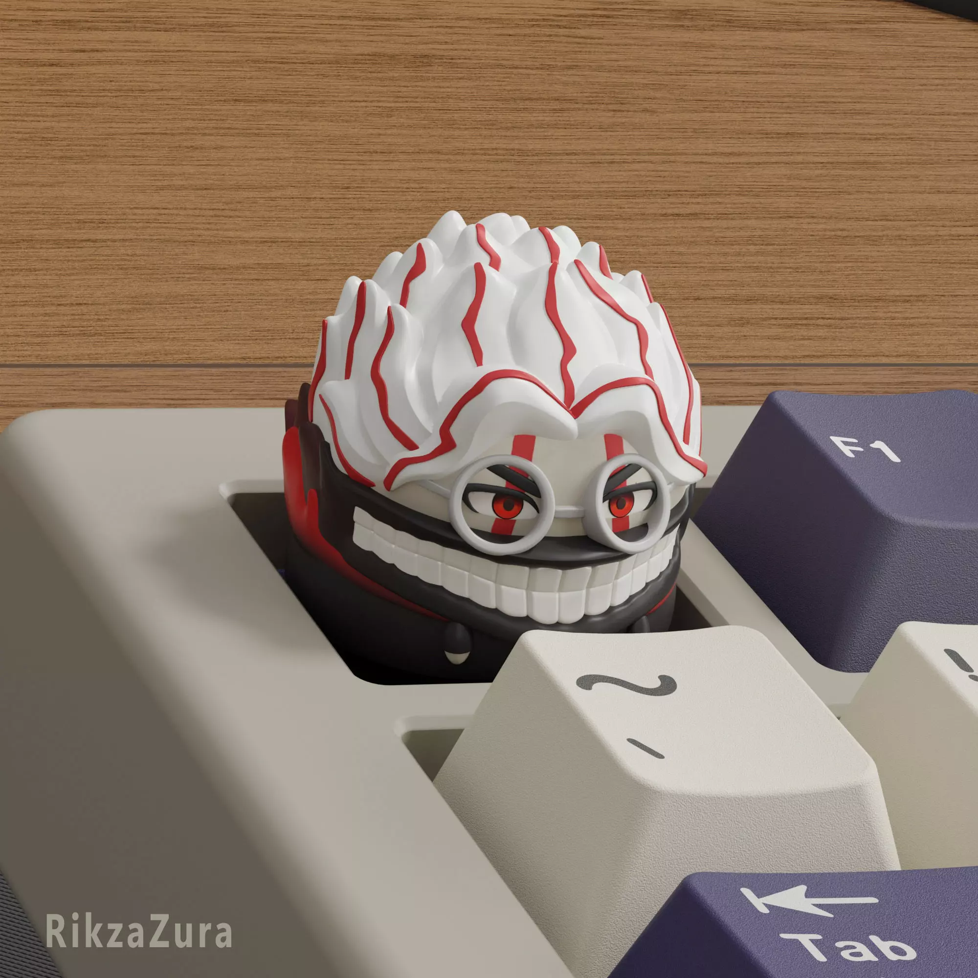 CUTE DANDADAN ANIME KEYCAPS - MECHANICAL KEYBOARD 3D print model_2