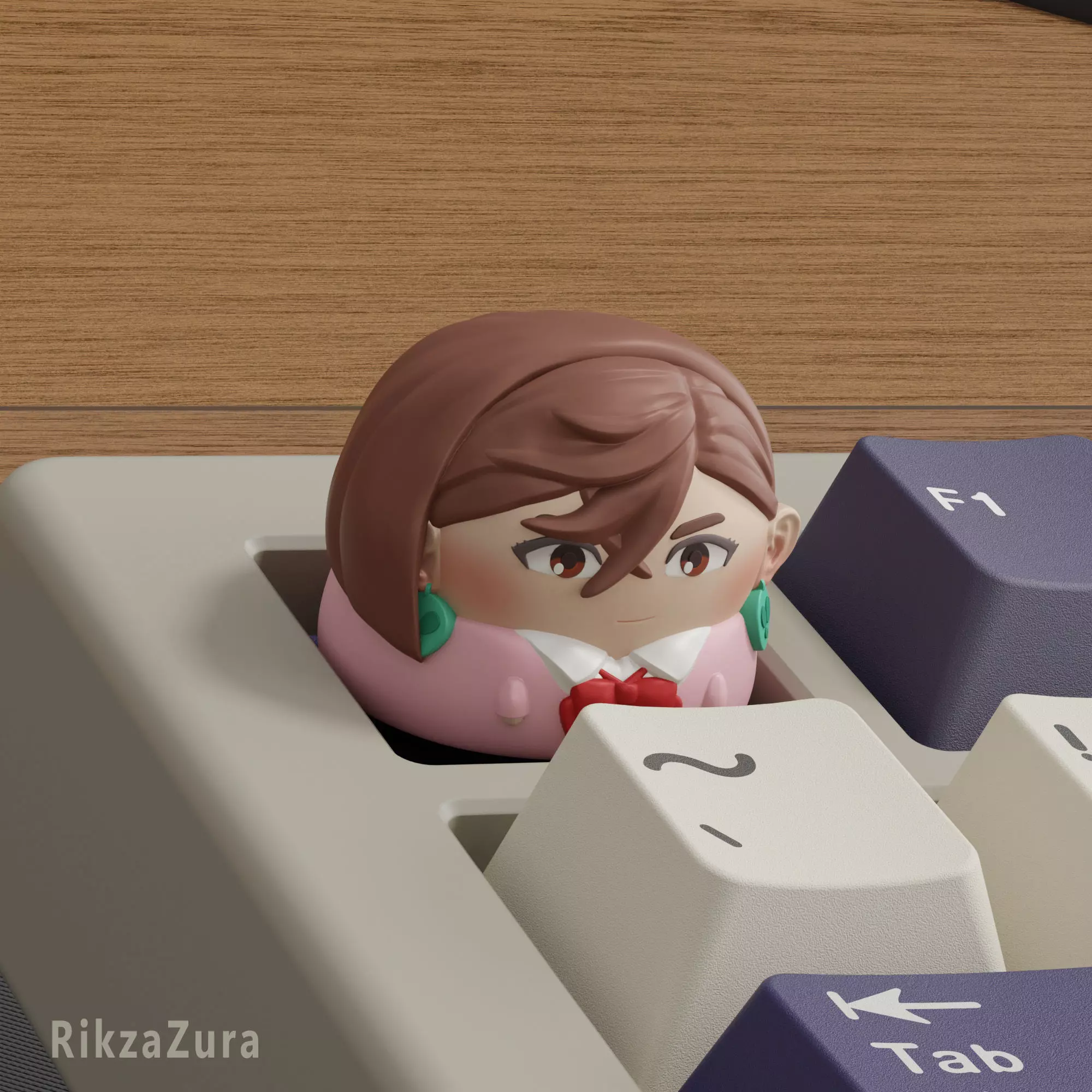 CUTE DANDADAN ANIME KEYCAPS - MECHANICAL KEYBOARD 3D print model_6