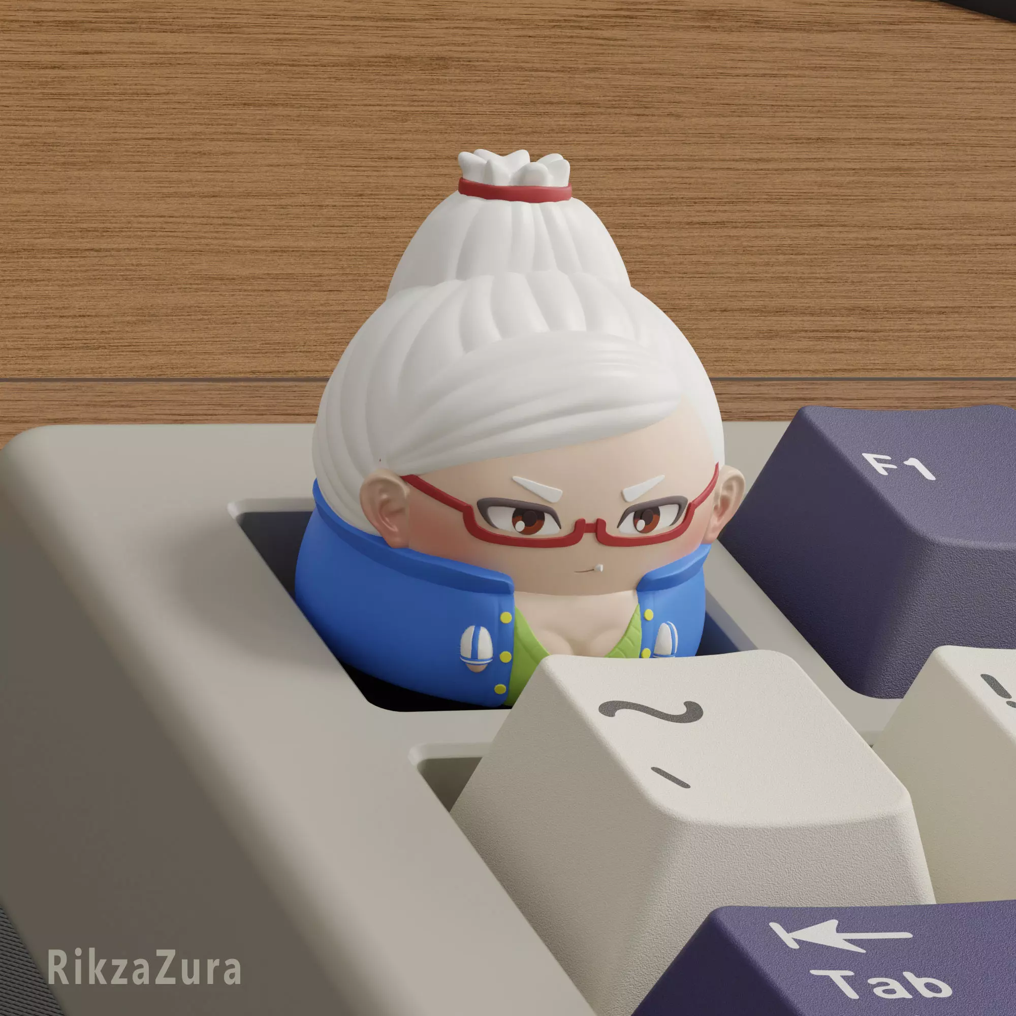 CUTE DANDADAN ANIME KEYCAPS - MECHANICAL KEYBOARD 3D print model_4