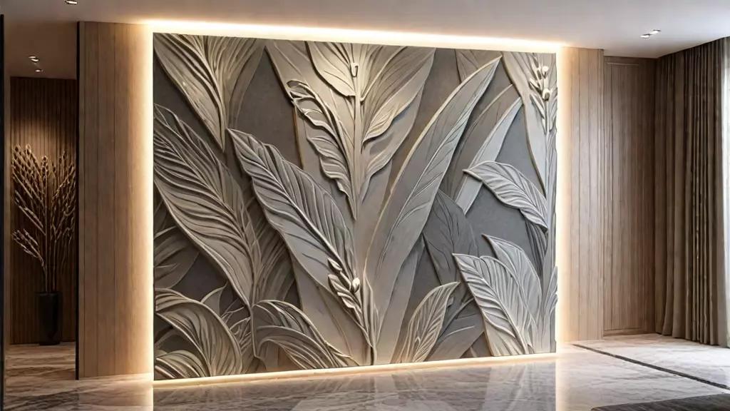 modern panel wall decor set relief stl mural CNC 253 3D model_0