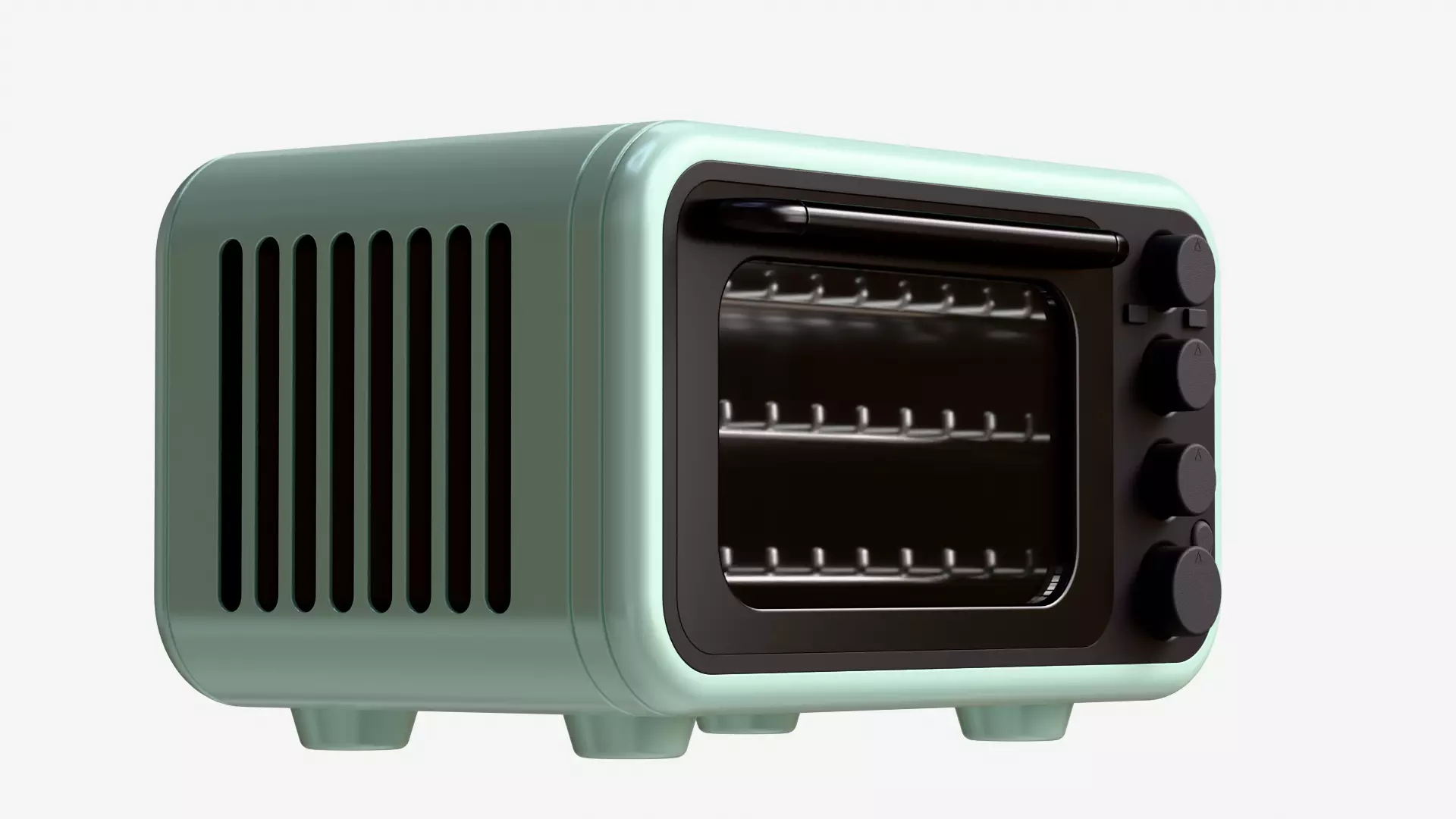 Modern Microwave Oven 3D model_3