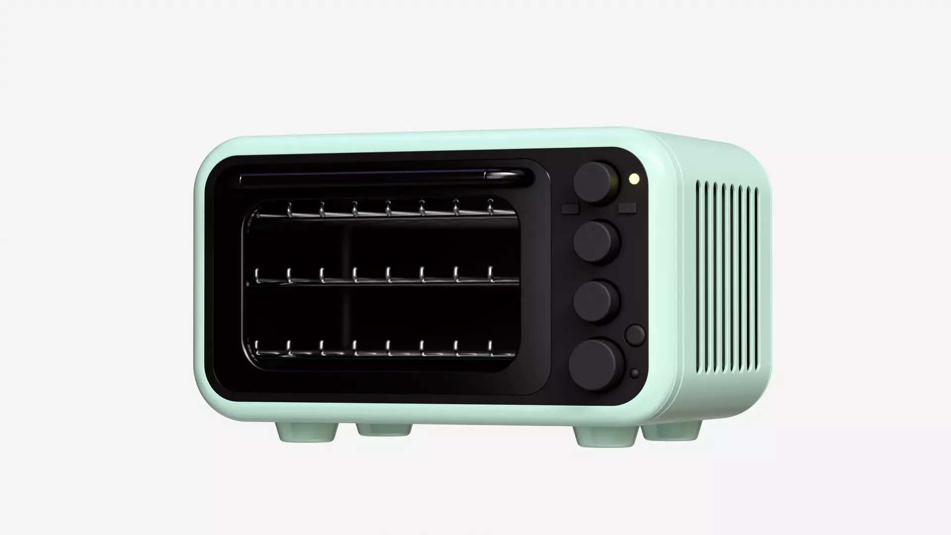 Modern Microwave Oven 3D model_4