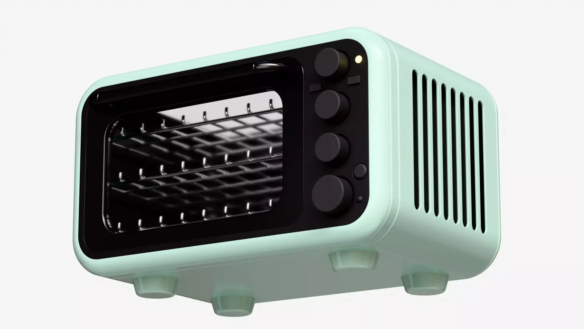 Modern Microwave Oven 3D model_5
