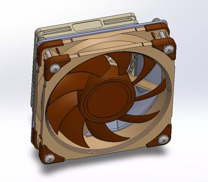 Adapter 92x92 - 120x120 - side option 3D print model_0