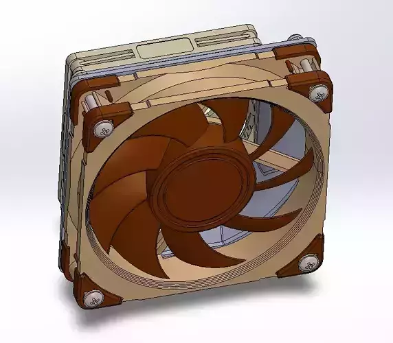 Adapter 92x92 - 120x120 - side option 3D print model