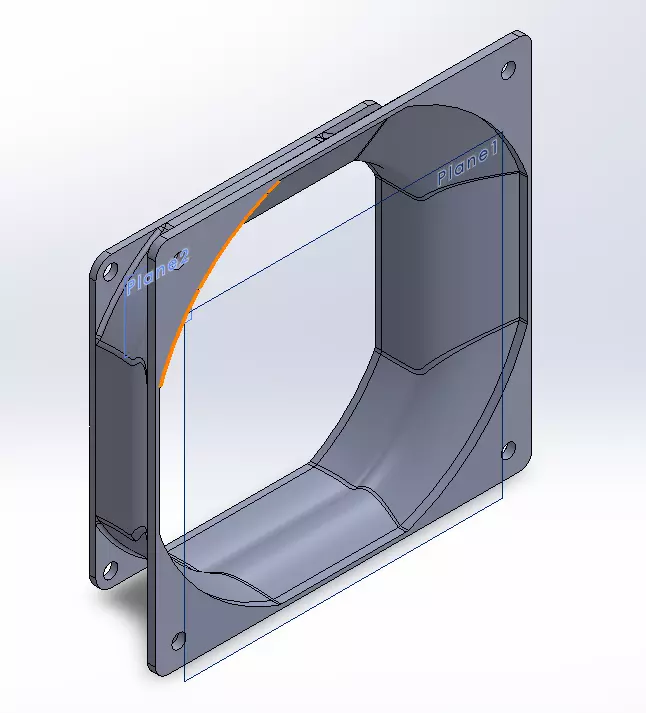 Adapter 92x92 - 120x120 - side option 3D print model_5