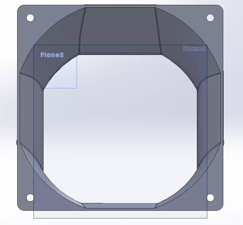 Adapter 92x92 - 120x120 - side option 3D print model_3