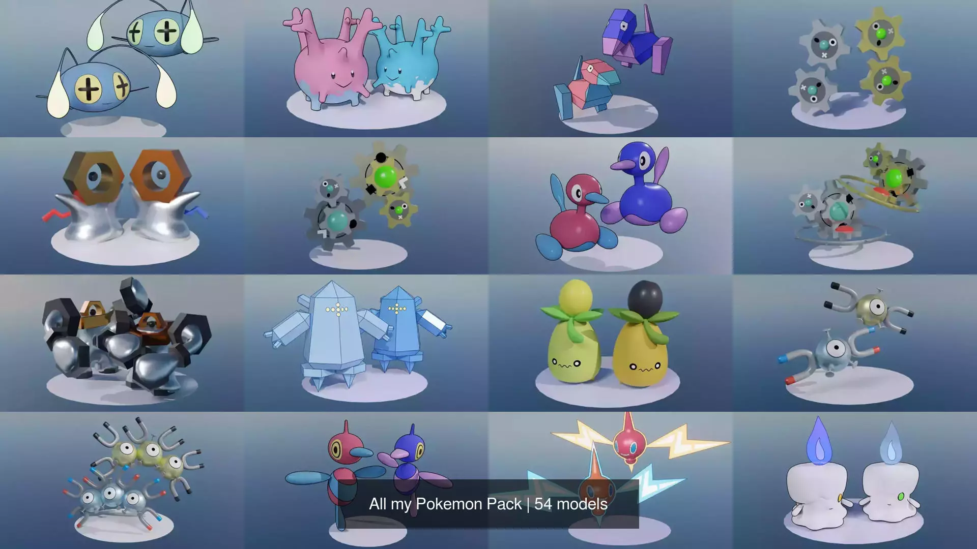 All my Pokemon Pack 3D Model Collection_0