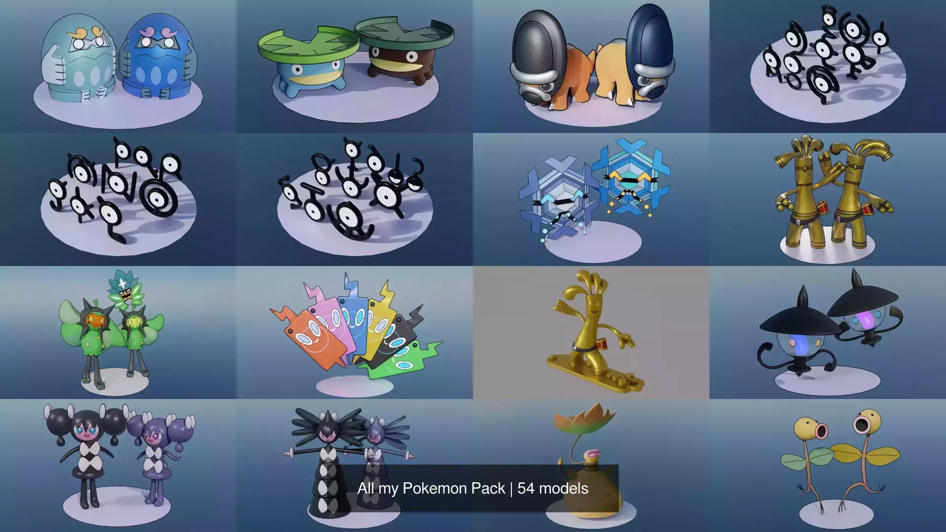 All my Pokemon Pack 3D Model Collection_22
