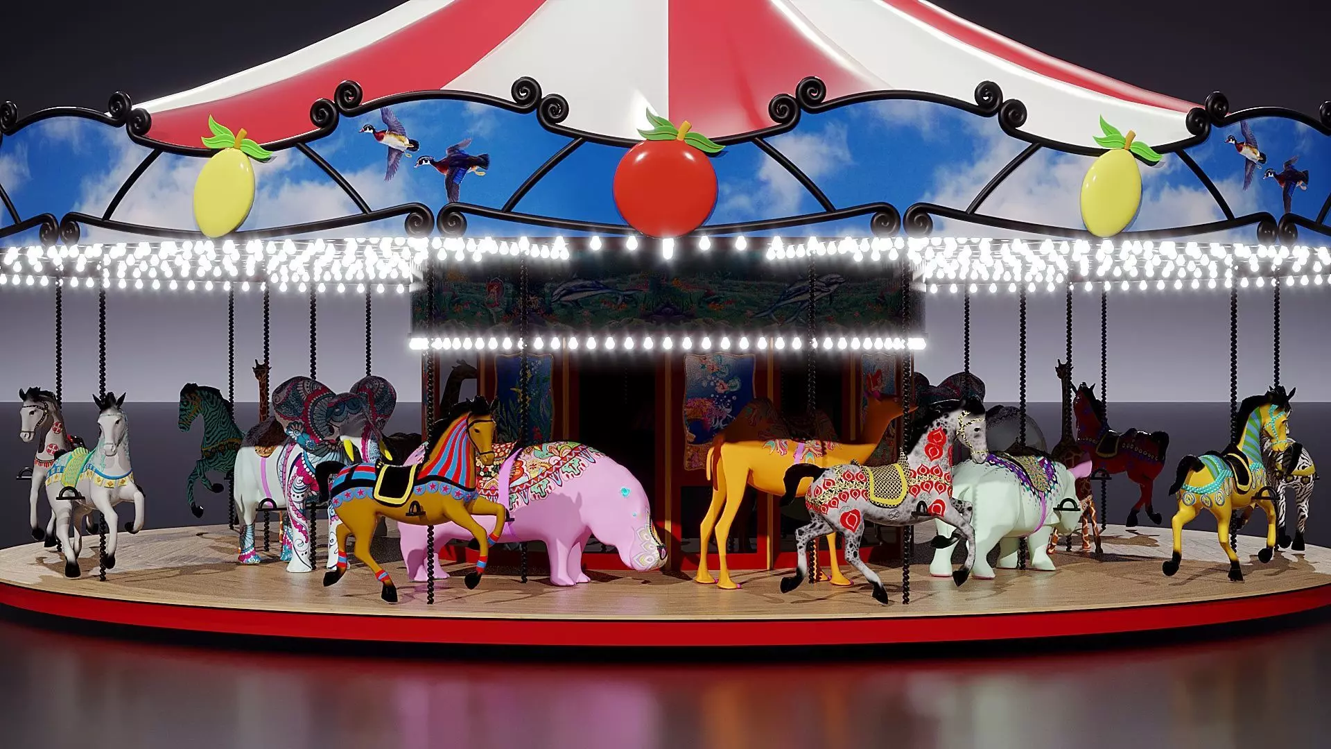 Carousel 3D model_3