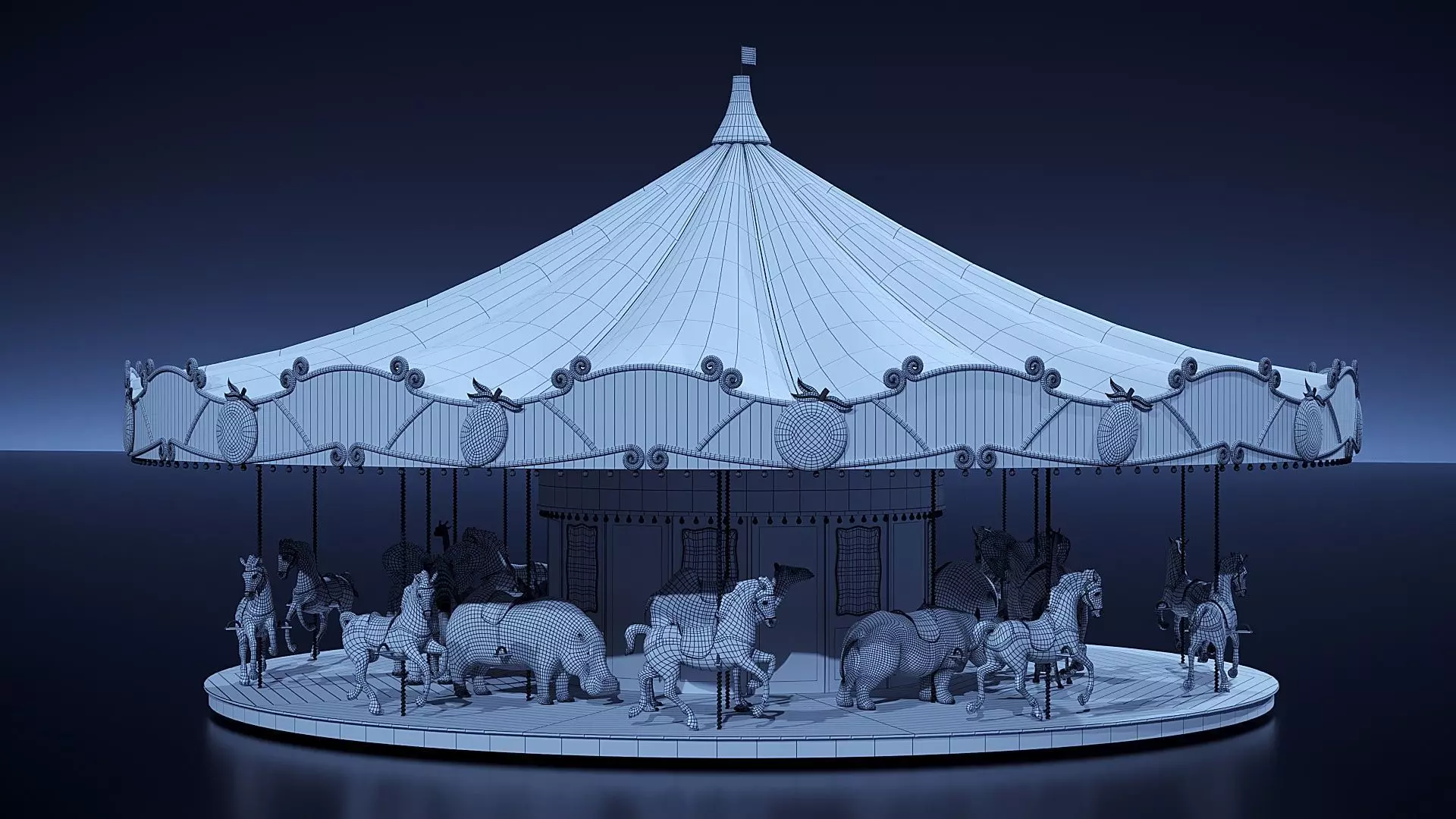 Carousel 3D model_8