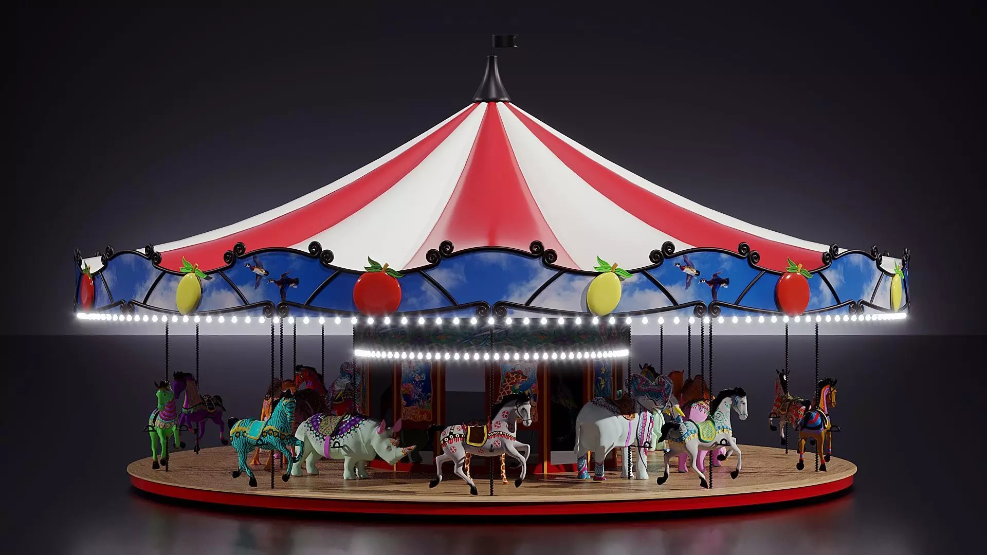 Carousel 3D model_0
