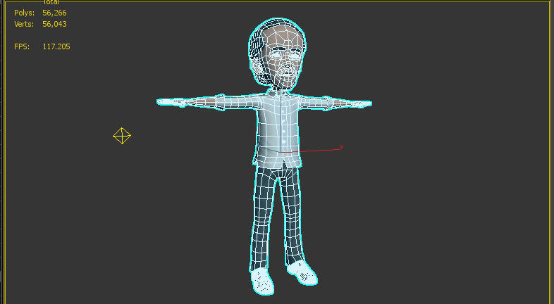 cartoon jokowi Low-poly 3D model_5