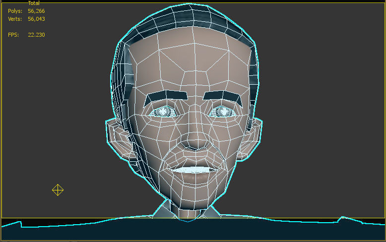 cartoon jokowi Low-poly 3D model_8