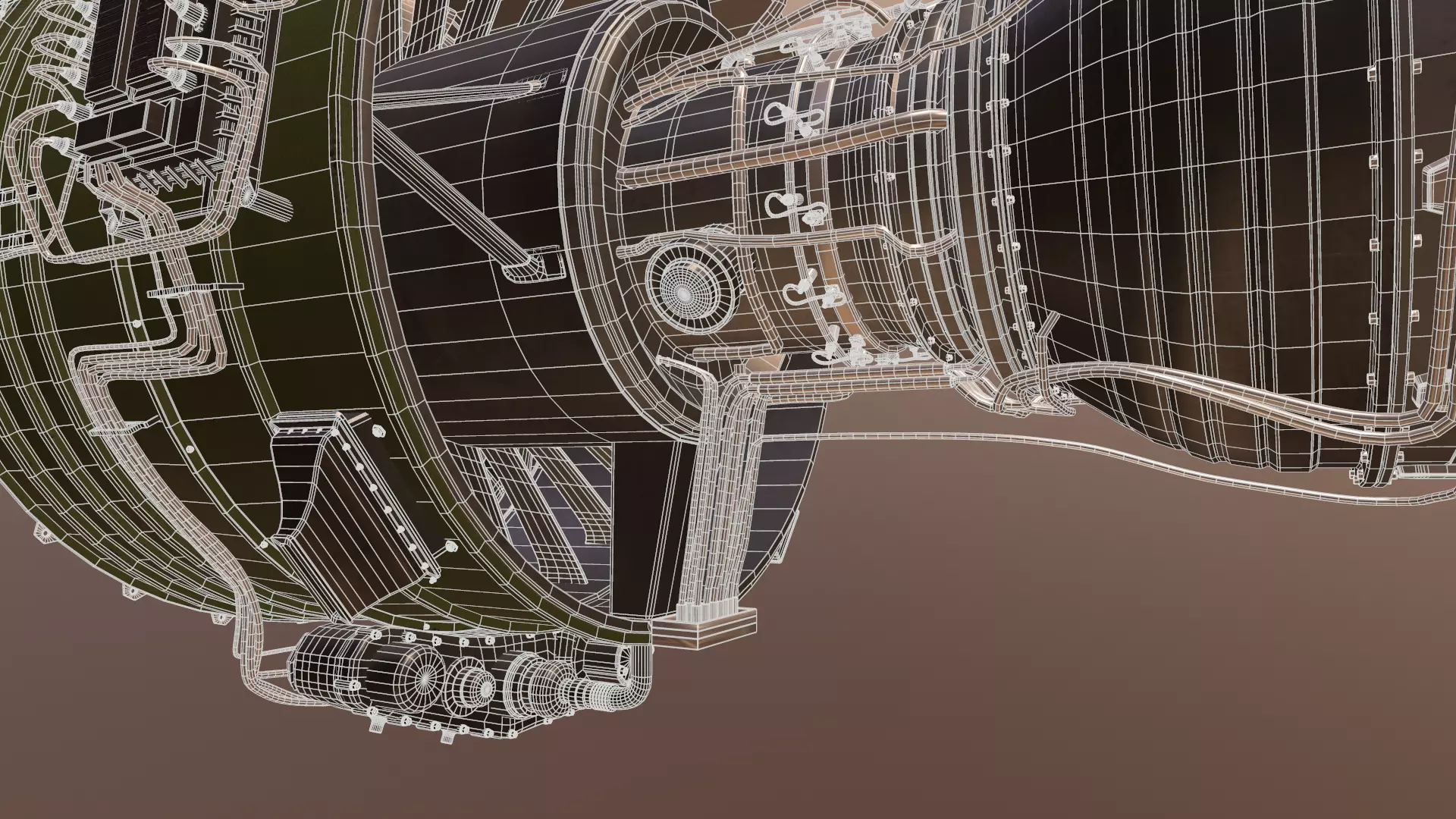 Geared Turbofan Engine 3D Model - with Interior Parts 3D model Low-poly 3D model_13