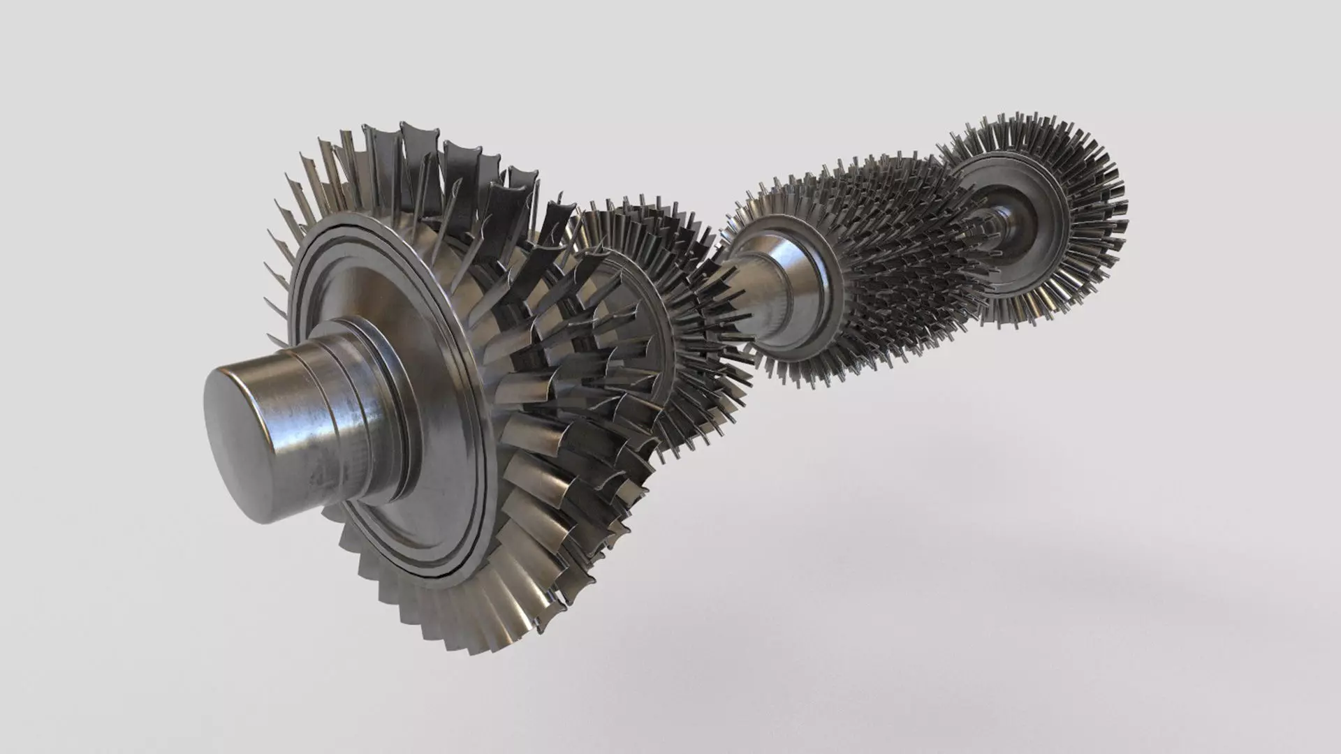 Geared Turbofan Engine 3D Model - with Interior Parts 3D model Low-poly 3D model_6