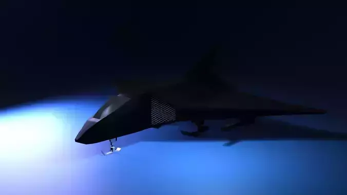 hyper space jet low poly