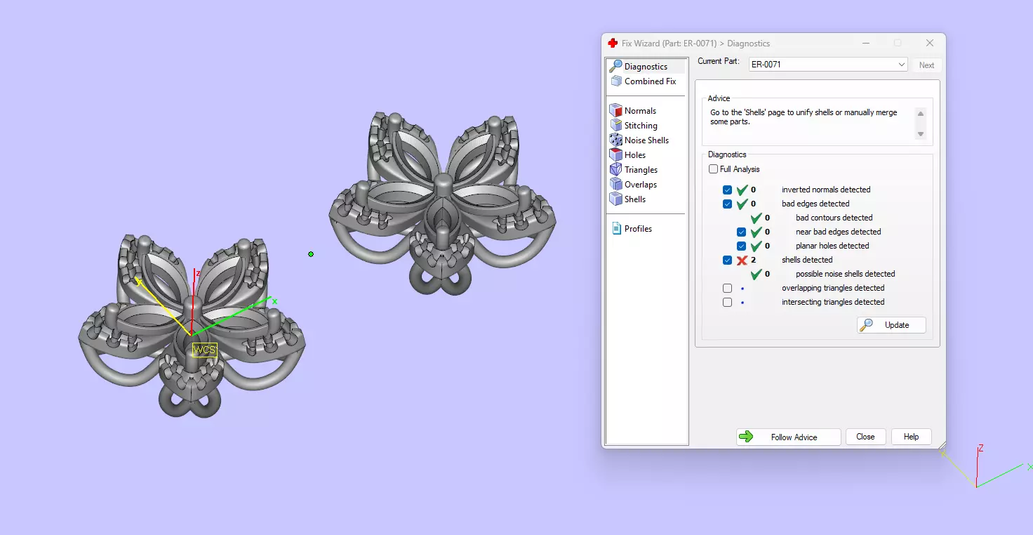 Flower Diamond Stud Earrings With Marquise Cut Floral Style 3D print model_17
