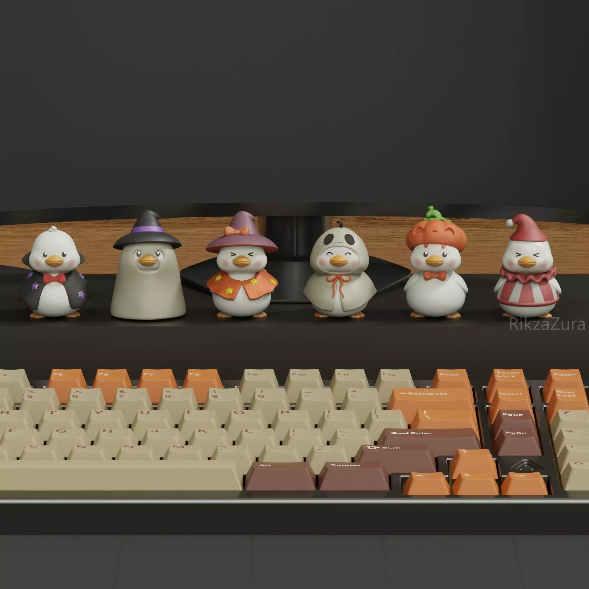 CUTE DUCKYMEE HALLOWEEN BY RIKZAZURA 3D print model_3