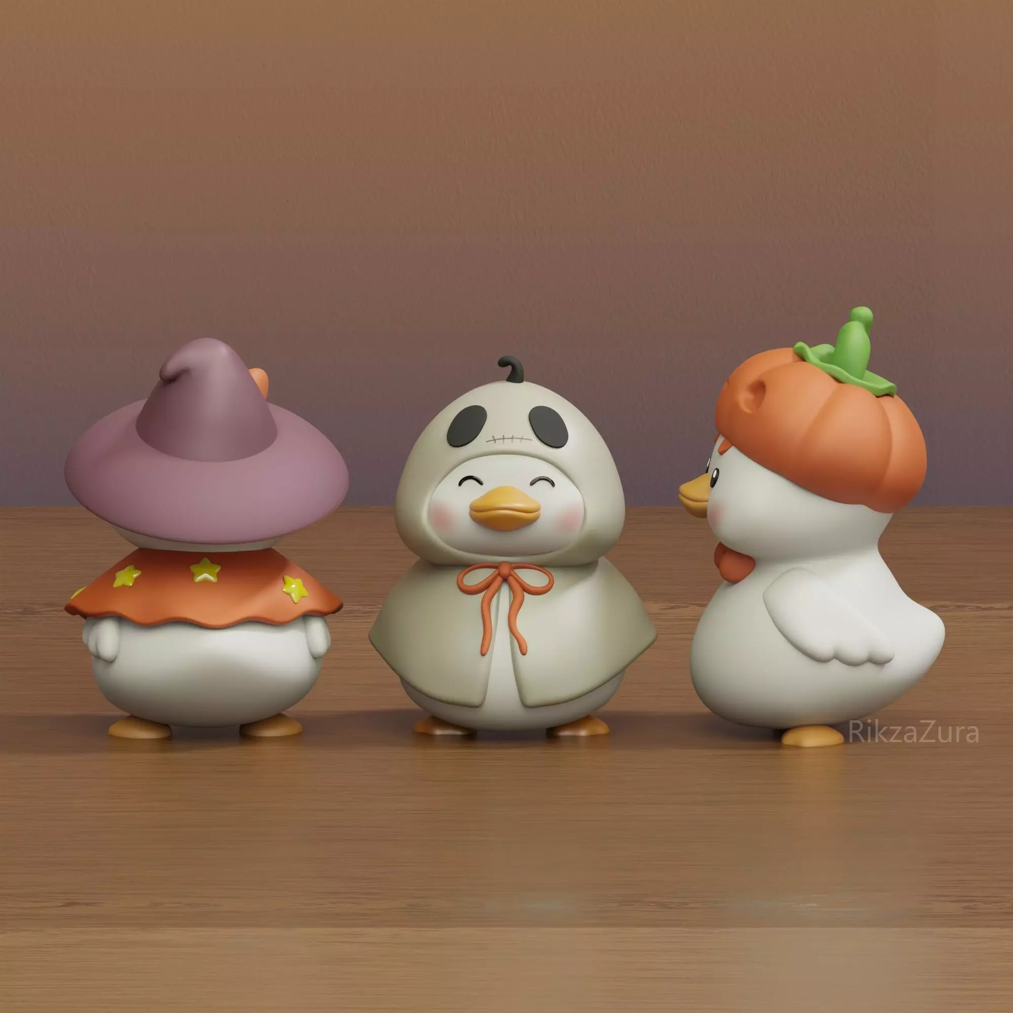 CUTE DUCKYMEE HALLOWEEN BY RIKZAZURA 3D print model_2