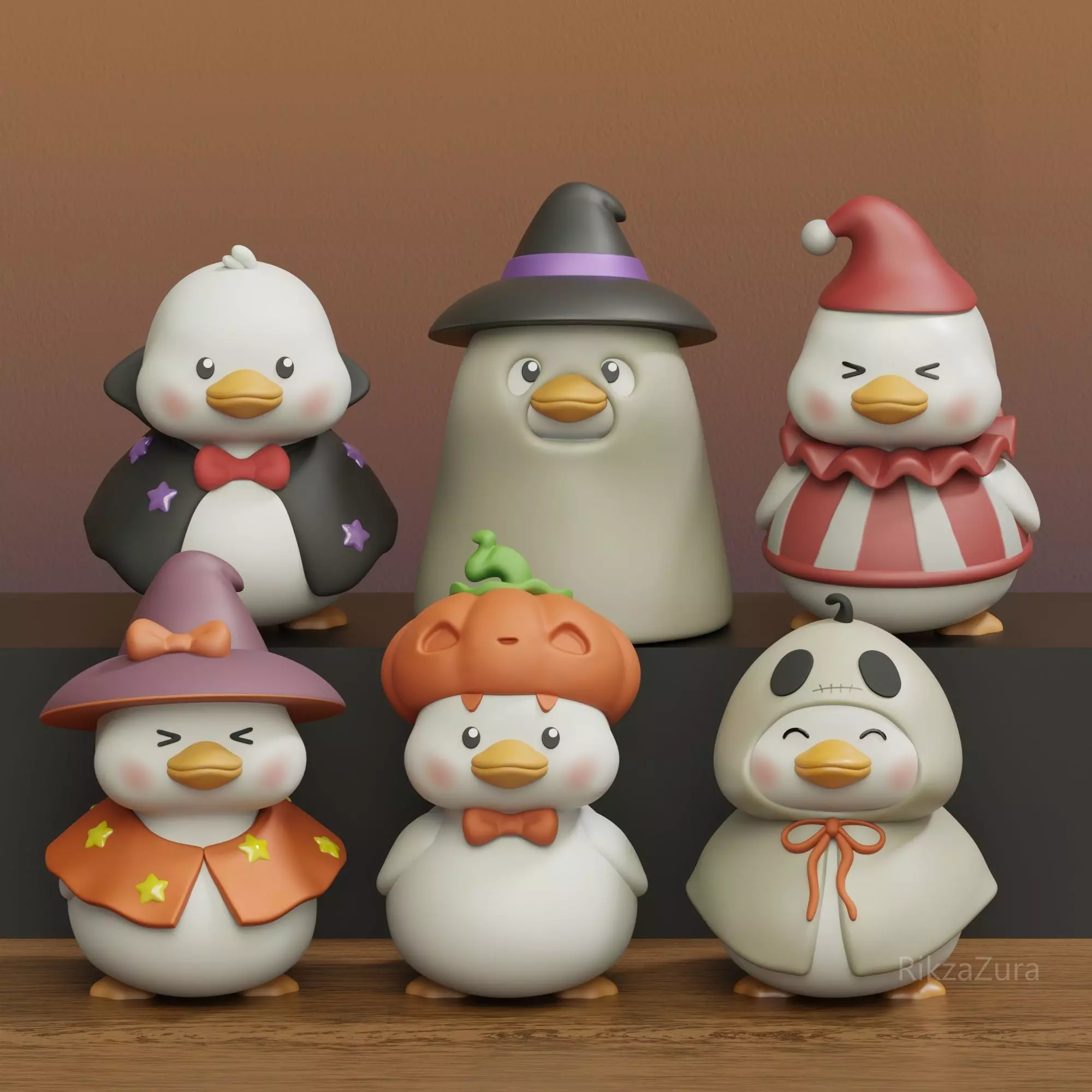 CUTE DUCKYMEE HALLOWEEN BY RIKZAZURA 3D print model_0