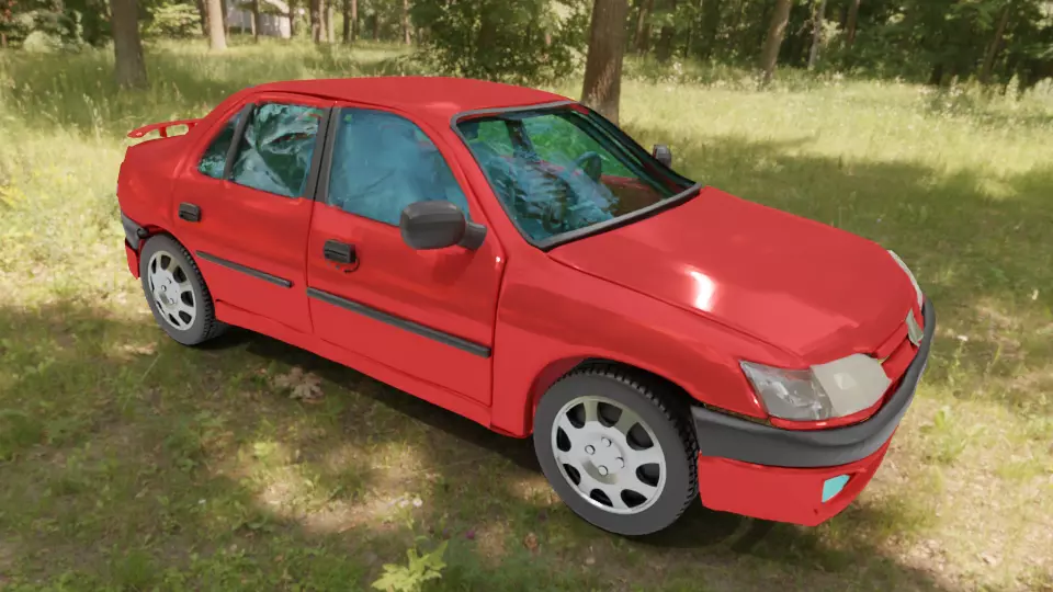 3D LOW POLY development handmade CAR by Ing Karl ArtStudio Low-poly 3D model_4